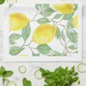 Linge De Cuisine Citrons sur Vine Design Jaune (Plié)