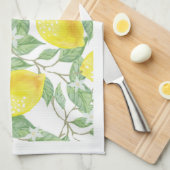 Linge De Cuisine Citrons sur Vine Design Jaune (Quart Plié)