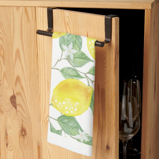 Linge De Cuisine Citrons sur Vine Design Jaune (Pliage en tiers)