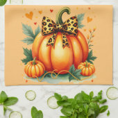 Linge De Cuisine Citrouille automne (Plié)