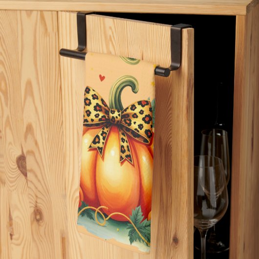 Linge De Cuisine Citrouille automne (Pliage en tiers)