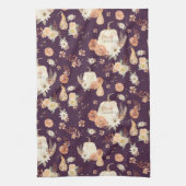 Linge De Cuisine Citrouille Automne Feuilles BOHO Floral Aquarelle (Vertical)