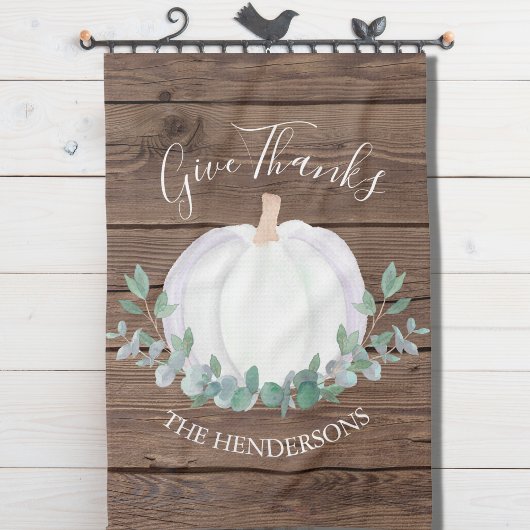 Linge De Cuisine Citrouille Barn Wood Thanksgiving