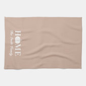 Linge De Cuisine Citrouille blanc moderne Thanksgiving Nom de famil (Horizontal)