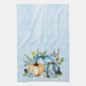 Linge De Cuisine Citrouille bleu d'aquarelle automne automne (Vertical)