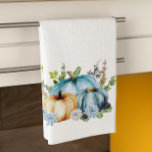 Linge De Cuisine Citrouille bleu d'aquarelle automne automne<br><div class="desc">Cette conception peut être personnalisée en choisissant l'option Modifier la conception. Vous pouvez également transférer sur d'autres objets. Contactez-moi à l'adresse colorflowcreations@gmail.com ou utilisez l'option conversation en haut de la page si vous souhaitez avoir cette conception sur un autre produit ou si vous avez besoin d'aide pour cette conception. Voir...</div>