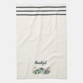 Linge De Cuisine Citrouille bleu marine, blanc et gris, (Vertical)