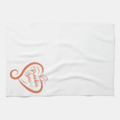 Linge De Cuisine Citrouille Coeur mignon épice orange (Horizontal)