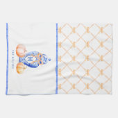 Linge De Cuisine Citrouille d'automne | Monogramme de pot de gingem (Horizontal)