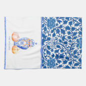 Linge De Cuisine Citrouille d'automne | Monogramme de pot de gingem (Horizontal)