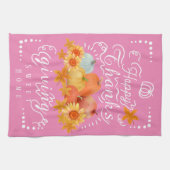 Linge De Cuisine Citrouille d'automne rose (Horizontal)