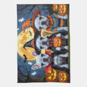 Linge De Cuisine Citrouille de Bulldogs français Halloween drôle (Vertical)