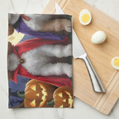 Linge De Cuisine Citrouille de chien Cockapoo Halloween drôle (Quart Plié)