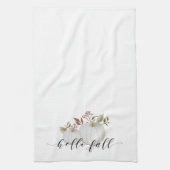 Linge De Cuisine Citrouille de fête Bonjour Automne Calligraphie (Vertical)