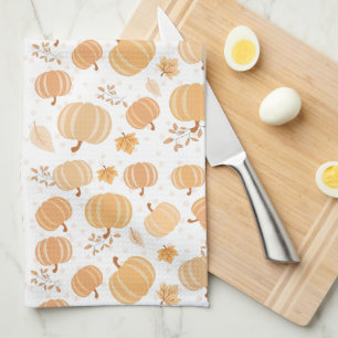 Linge De Cuisine Citrouille de récolte d'automne et Motif pastel fe