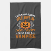 Linge De Cuisine Citrouille de vampire drôle d'Halloween (Vertical)