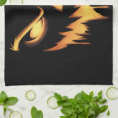 Linge De Cuisine Citrouille effrayant Jack-o'-lantern Face Hallowee (Plié)