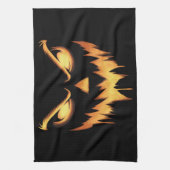 Linge De Cuisine Citrouille effrayant Jack-o'-lantern Face Hallowee (Vertical)