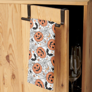 Linge De Cuisine Citrouille éffrayant Motif Halloween