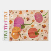 Linge De Cuisine Citrouille - Feuilles d'automne Motif (Horizontal)