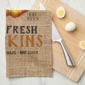 Linge De Cuisine Citrouille frais de ferme (Quart Plié)