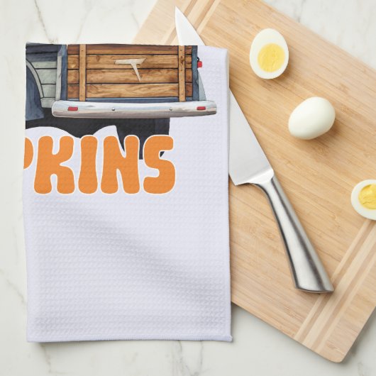 Linge De Cuisine Citrouille frais de ferme (Quart Plié)