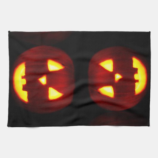 LINGE DE CUISINE CITROUILLE HALLOWEEN TRADITIONNEL (Horizontal)