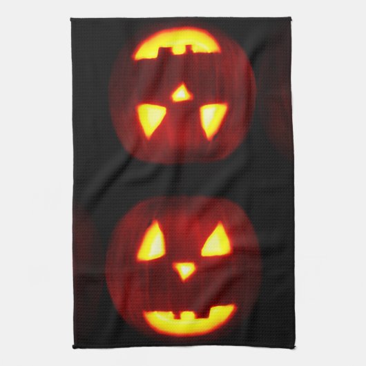 LINGE DE CUISINE CITROUILLE HALLOWEEN TRADITIONNEL (Vertical)