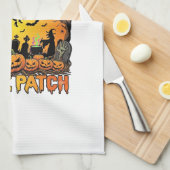 Linge De Cuisine Citrouille la plus cool Patch Halloween Sorcière A (Quart Plié)