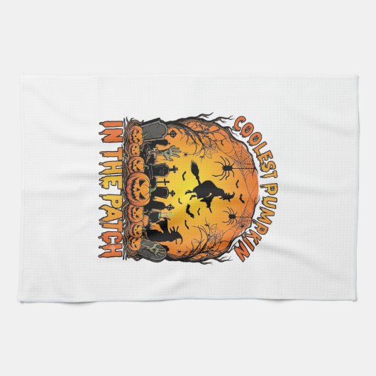 Linge De Cuisine Citrouille la plus cool Patch Halloween Sorcière A (Horizontal)