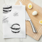 Linge De Cuisine Citrouille noir pour Halloween (Quart Plié)