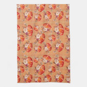 Linge De Cuisine Citrouille orange automne plaid à fleurs chèque au (Vertical)