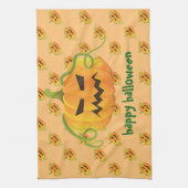 Linge De Cuisine Citrouille Orange Halloween sans couture Motif (Vertical)