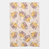 Linge De Cuisine Citrouille pastel peach or polka dot fleurs chute (Vertical)
