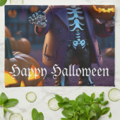 Linge De Cuisine Citrouille Patch Skeleton Companion (Plié)