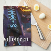 Linge De Cuisine Citrouille Patch Skeleton Companion (Quart Plié)