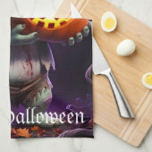 Linge De Cuisine Citrouille Patch Skeleton Companion (Quart Plié)