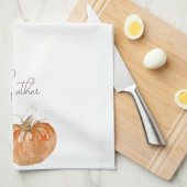 Linge De Cuisine Citrouille "Rassembler" (Quart Plié)