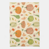 Linge De Cuisine Citrouille vert et orange, motif sans soudure. (Vertical)