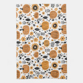 Linge De Cuisine Citrouille Whimsical et motif floral d'automne (Vertical)