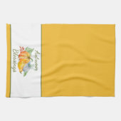 Linge De Cuisine Citrouilles aquarelles (Horizontal)