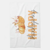 Linge De Cuisine Citrouilles d'aquarelle et Bon thanksgiving orange (Vertical)