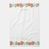 Linge De Cuisine Citrouilles de l'automne aquarelle "Hello Fall" (Vertical)