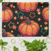 Linge De Cuisine Citrouilles d'Halloween (Plié)