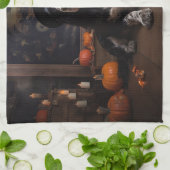 Linge De Cuisine Citrouilles Épouvantables Cocker Spaniel Anglais H (Plié)