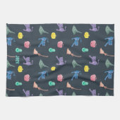 Linge De Cuisine Citrouilles et chats d'Halloween, personnalisable (Horizontal)