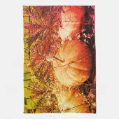 Linge De Cuisine Citrouilles Et Plantes D'Automne Abstraits (Vertical)