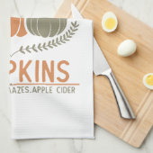 Linge De Cuisine Citrouilles frais de ferme | Main saisie (Quart Plié)