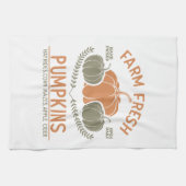 Linge De Cuisine Citrouilles frais de ferme | Main saisie (Horizontal)