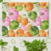 Linge De Cuisine Citrouilles heureux (Plié)